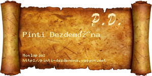 Pinti Dezdemóna névjegykártya
