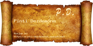 Pinti Dezdemóna névjegykártya